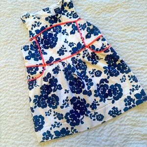 Janie and Jack Sleeveless Blue Coral Riviera Vacation Sundress Sz 12-18m